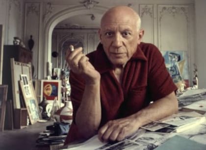 Picasso en Cannes, Francia, 1956 (Foto: Getty Images)