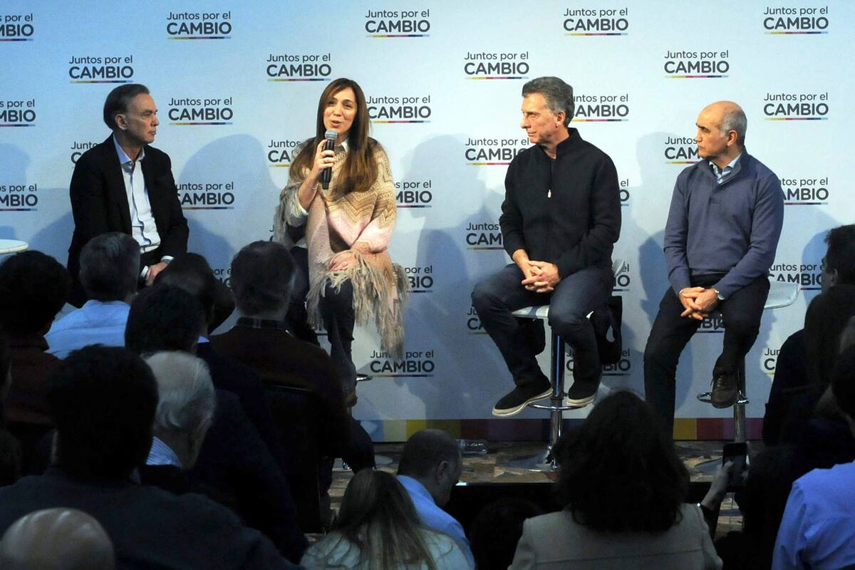 Pichetto, Vidal, Macri y Salvador, ayer, en La Plata