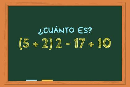 Piensa con rapidez para acertar con el resultado de este problema