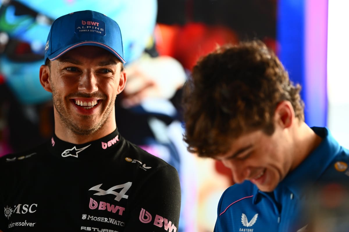 Pierre Gasly y Franco Colapinto, compañeros en Alpine; el argentino encontró contención en la escudería francesa