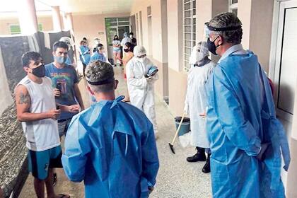 Pietragalla, el jueves, en un centro de aislamiento formoseño