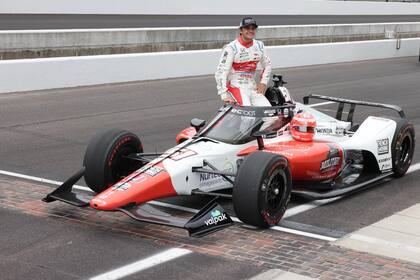Pietro Fittipaldi en las 500 Millas de Indianápolis 2021; desde 2019, el brasilero es piloto de reserva de la escudería Haas de Fórmula 1