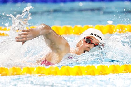 Pignatiello en acción: fue subcampeona en los 800 y 400 metros libres