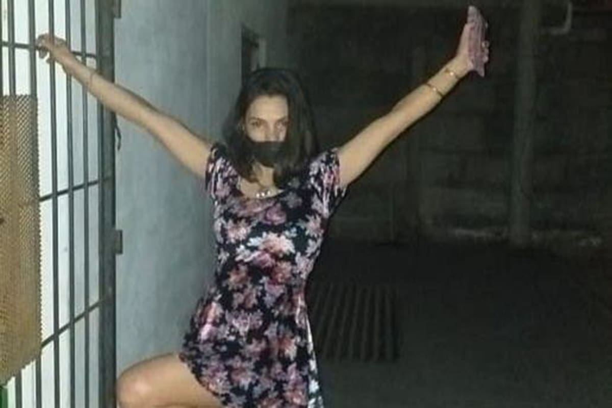 Pilar Durán en su lugar de detención. Hace dos meses había sido detenida por violar la cuarentena