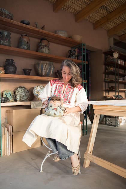 Pilar Mari montó en Payogasta su taller, al que llamó La Serena.