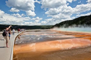 Piletas humeantes en el Parque Nacional Yellowstone.