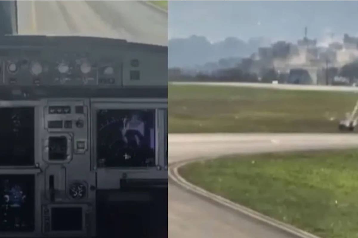 Piloto grabó cómo se vivió terremoto de 7,4 en Colombia desde avión en aeropuerto de Pereira antes de despegar.