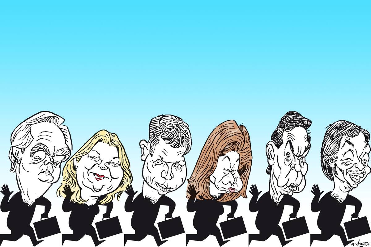 Pinedo, Carrió, Monzó, Camaño, Pichetto y Máximo Kirchner