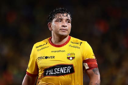 Pineida, durante un partido de la Libertadores 2023 entre Barcelona y Palmeiras