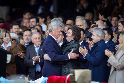 Pino y Milei en la Rural de este año