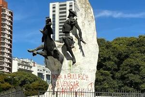 Pintada en el Monumento Don Quijote.