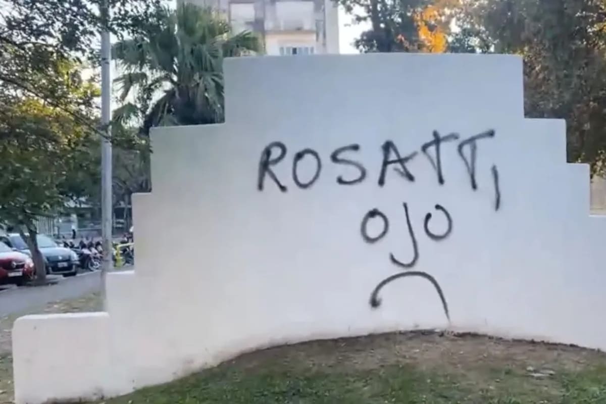 Pintadas contra el presidente de la Corte Suprema frente al PJ de Santa Fe