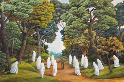 Pintaron a dúo "Diecisiete fantasmas", en 2018, luego de su primera obra, "Las ofrendas"
