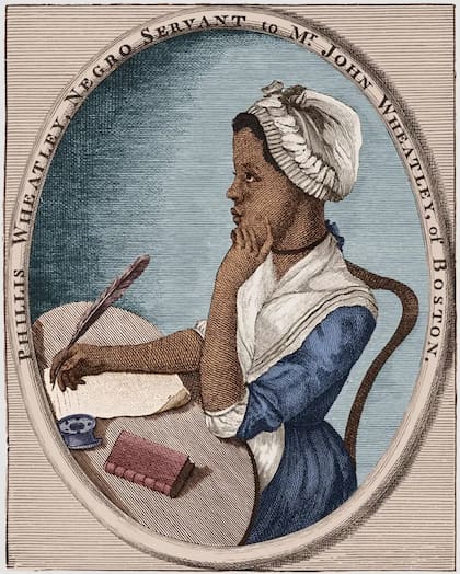 Pintura de la poeta afroestadounidense Phillis Wheatley