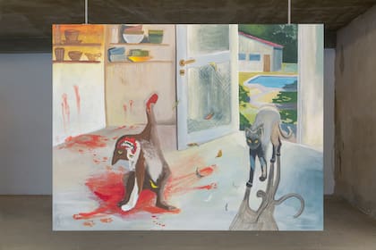 Pintura de Mayra vom Brocke, joven artista que obtuvo una mención especial en la séptima edición del premio Fundación Andreani