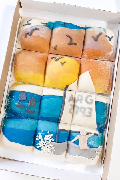 Pintura sobre un rompezabezas comestible