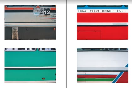 Pinturas de Andrea Schvartzman-Porter sobre distintas líneas de colectivos porteños