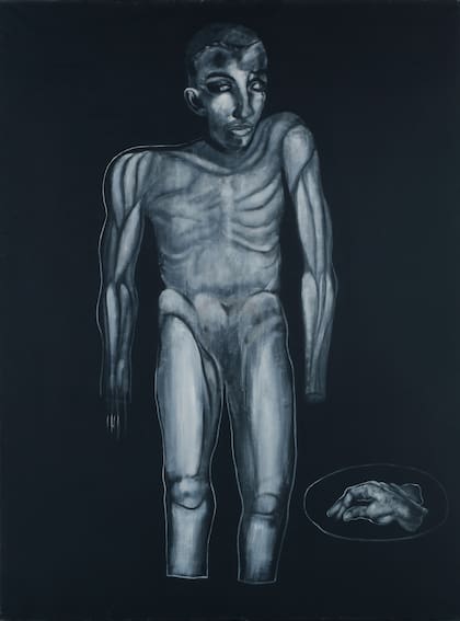 Una de las pinturas de Ernesto Deira retenidas en Chile desde los años 1970