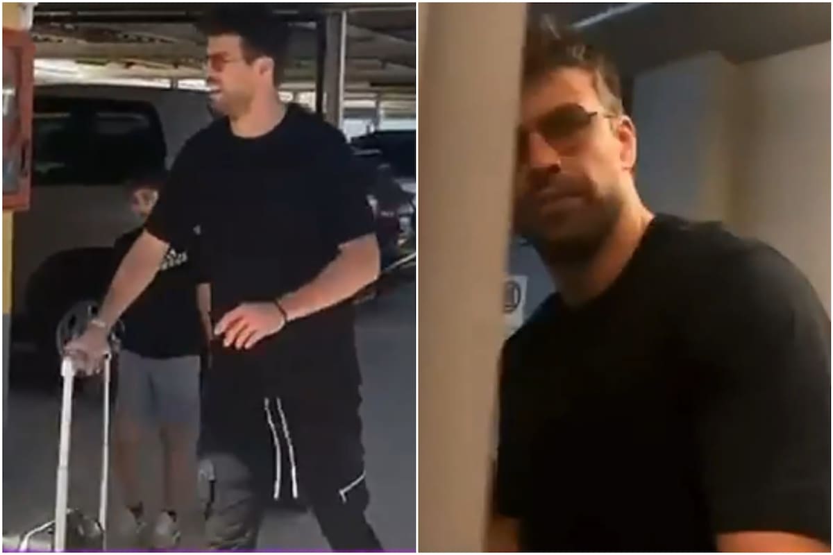 Piqué se enojó con un periodista que lo persiguió hasta el aeropuerto