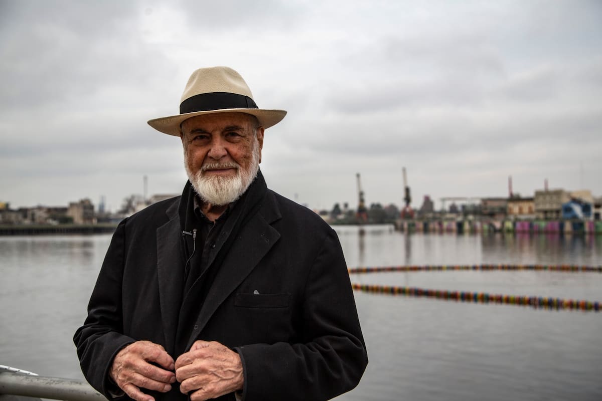 Pistoletto durante una de sus recientes visitas a Buenos Aires