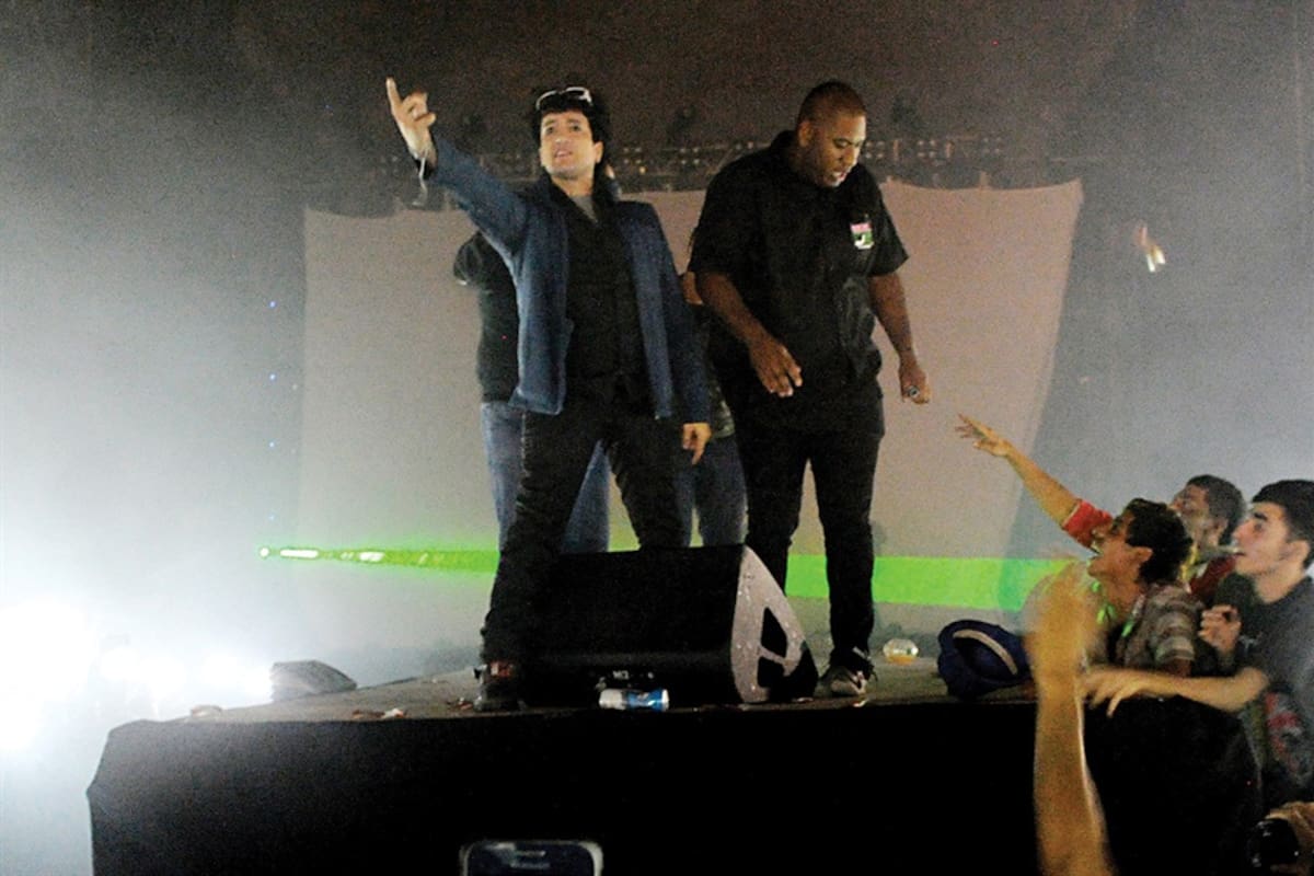 Pity Álvarez en el estadio de Argentinos del Norte, en abril de 2018. El músico llegó ocho horas tarde a su show en San Miguel de Tucumán