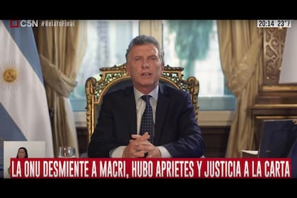 El balance de gestión de Macri fue "comentado" por la señal de cable C5N