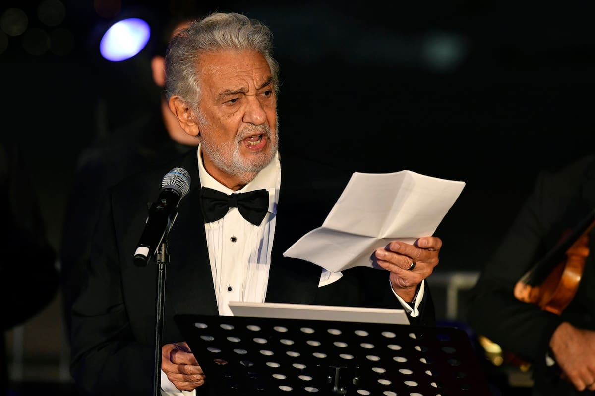 Plácido Domingo junto a su esposa Marta. Recibio un premio a la trayectoria del Premio a la Musica de Austria