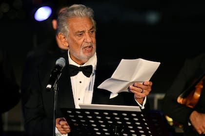 Plácido Domingo cuando recibió un premio a la trayectoria en Austria