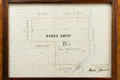 Plano catastral de la estancia de 1900