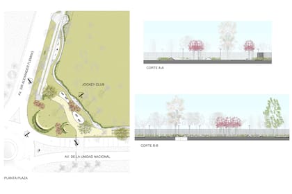 Plano con el detalle de la nueva plaza