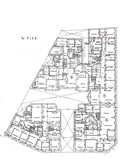 Planos del primer piso del Palacio Estrugamou