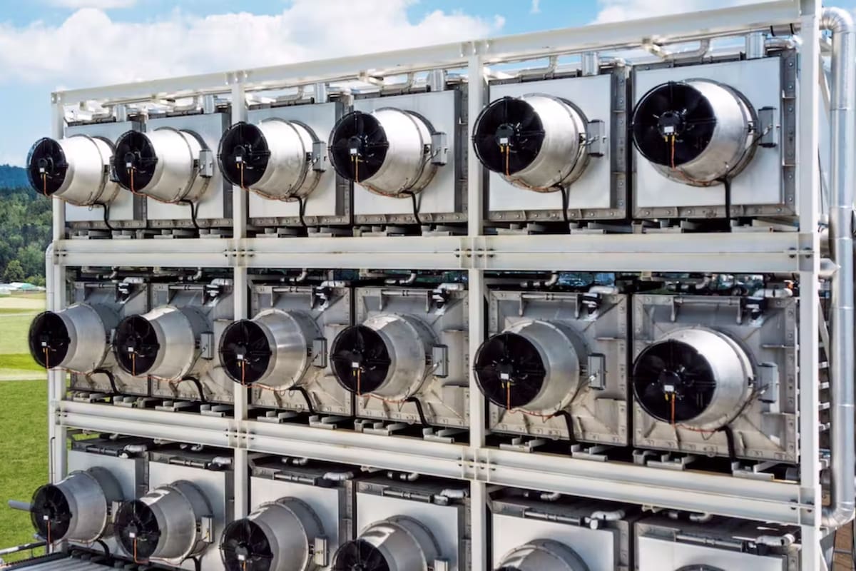 Planta de captura directa de dióxido de carbono de la empresa Climeworks en Hinwil (Suiza)