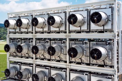 Planta de captura directa de dióxido de carbono de la empresa Climeworks en Hinwil (Suiza)
