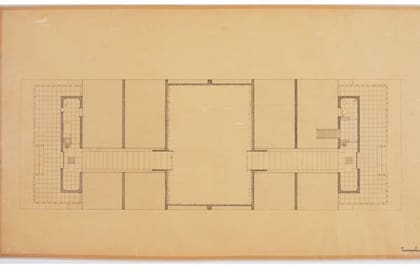 Planta nivel del terreno de la Casa sobre el Arroyo: Archivo Williams