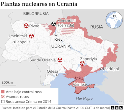 Plantas nuclearoes en Ucrania