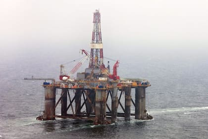 Plataforma de petróleo en las cercanías de las Malvinas