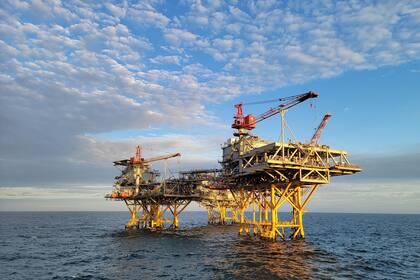 Plataforma offshore en el Golfo de México