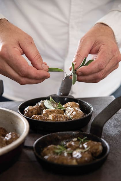 Plato del chef Sébastien Fouillade, elaborado con topinambur