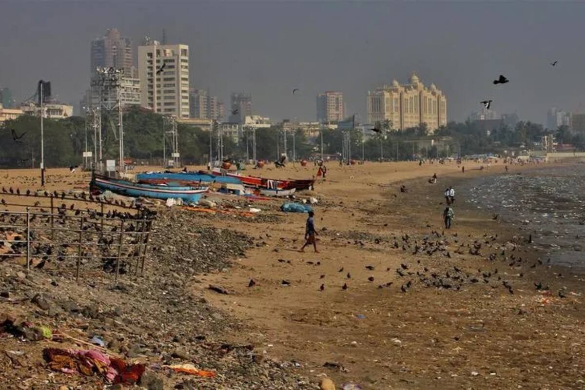 Playa Chowpatty, Mumbai (Foto: Captura de Twitter)