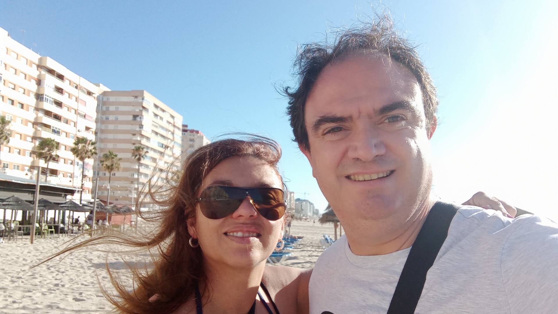 Playa de la Victoria, Cádiz, España.