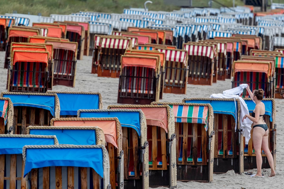Playa de Scharbeutz, en el norte de Alemania, en un