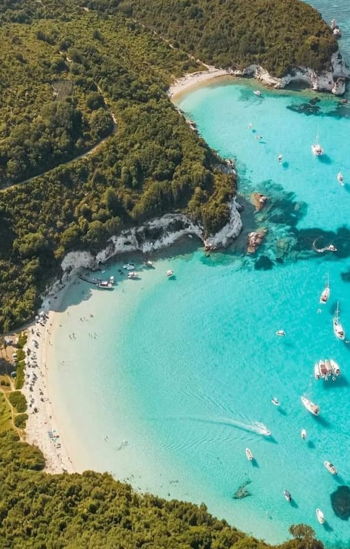 Playa de Voutoumi en Antipaxos.