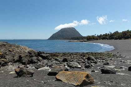 Playa Santa Bárbara, en las afueras de Chaitén.