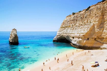 Praia da Carvalho Benagil West Algarve.