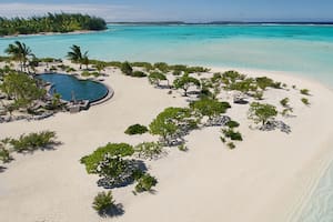 Playas vírgenes. El hotel The Brando está en el atolón Tetiaroa, a 50 kilómetros de Tahití y las suites cuentan con piscinas y arenas privadas