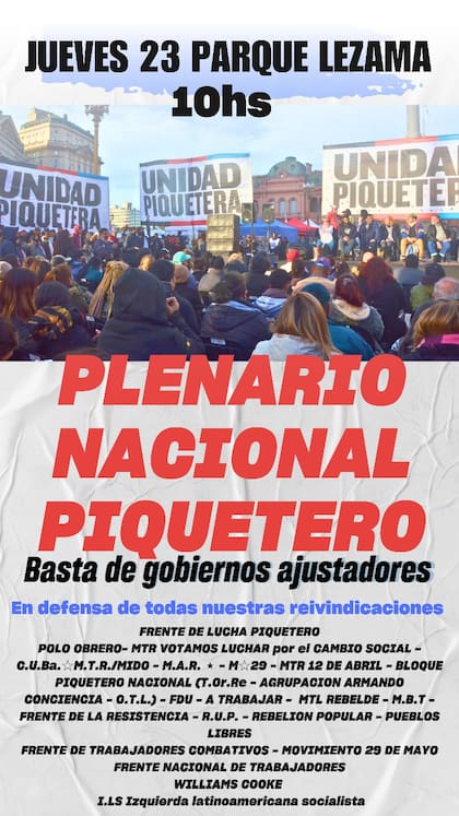 Plenario nacional piquetero