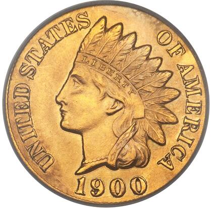 Pocas monedas de 1900 fueron acuñadas accidentalmente en planchetas de oro