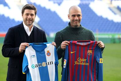 Pochettino y Guardiola, Espanyol y Barcelona, antes de un clásico catalán.