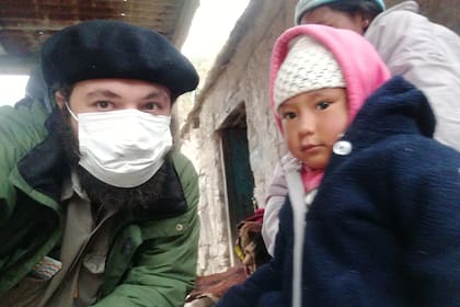 Pocos días atrás, imagen tomada durante una expedición sanitaria a zonas inhóspitas de Jujuy