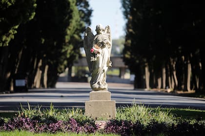 El cementerio de la Chacarita, cerrado y sin gente, por las restricciones dispuestas por el aislamiento obligatorio
